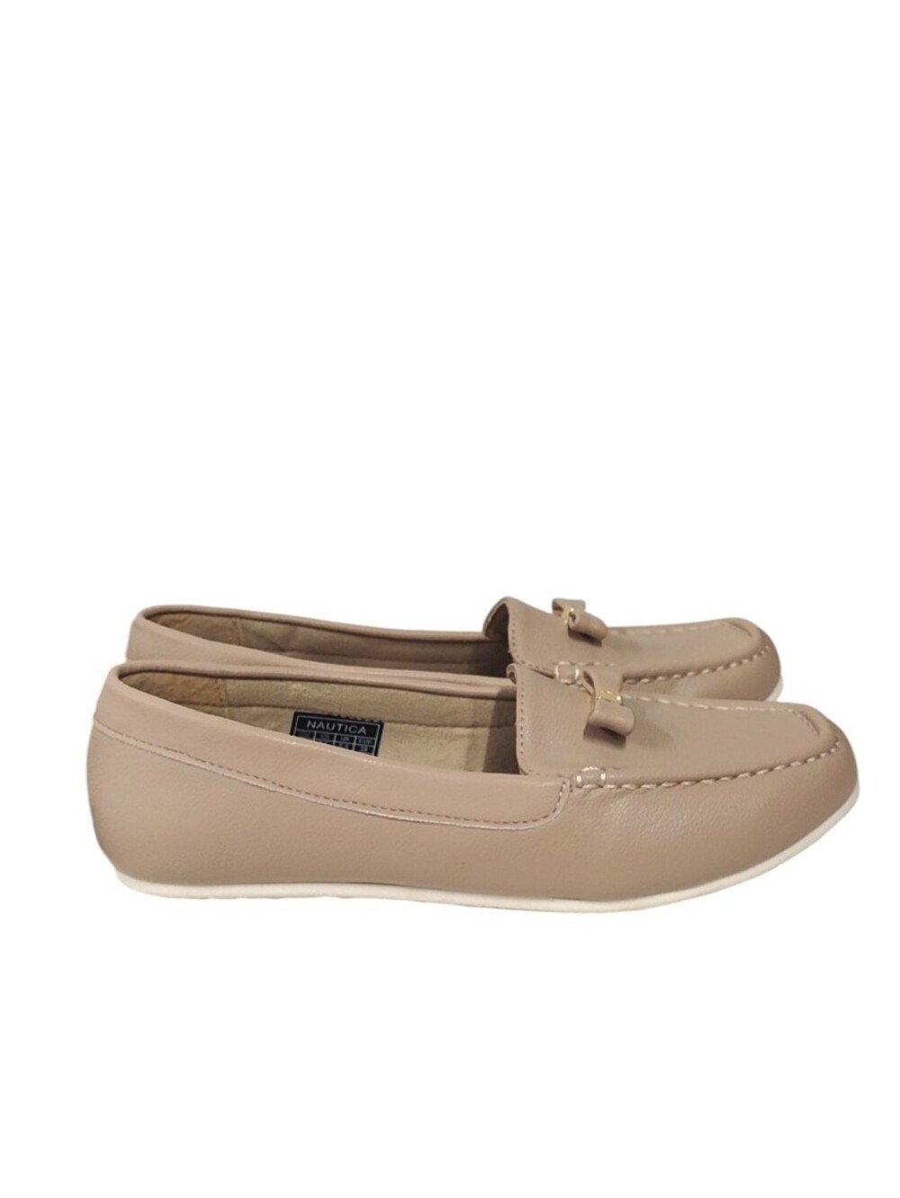 Nautica "Remi" Tan Bow Accent Loafers | Women's Size 7.5 - Picture 2 of 12